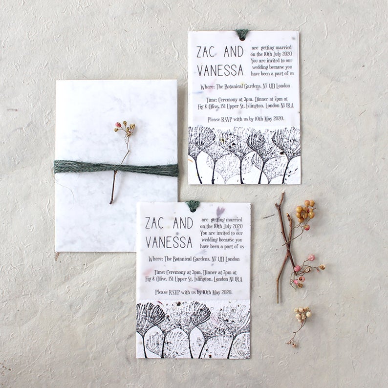 My Natural Wedding invitatoin eco